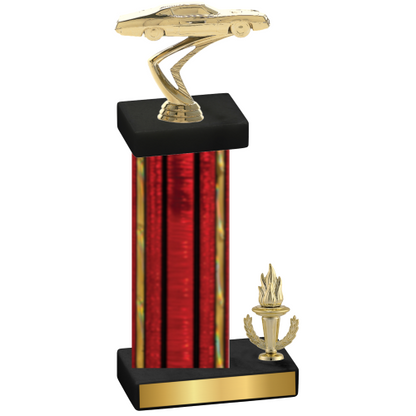 Accented Single Red Glacier Victory Cars Trophy