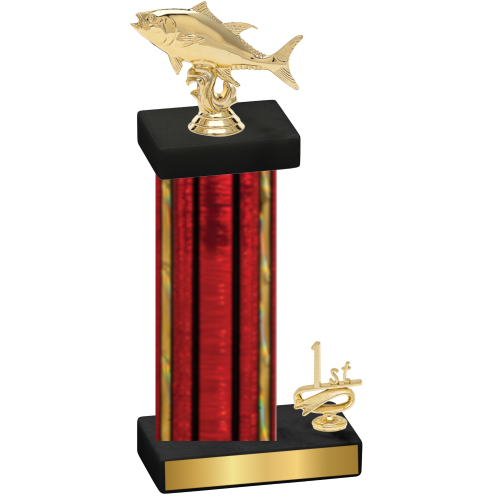 Accented Single Red Glacier First Place Fishing Trophy