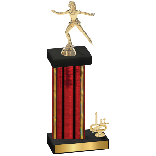 Accented Single Red Glacier First Place Skater Trophy