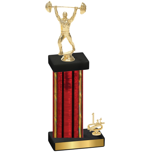 Accented Single Red Glacier First Place Weights Trophy