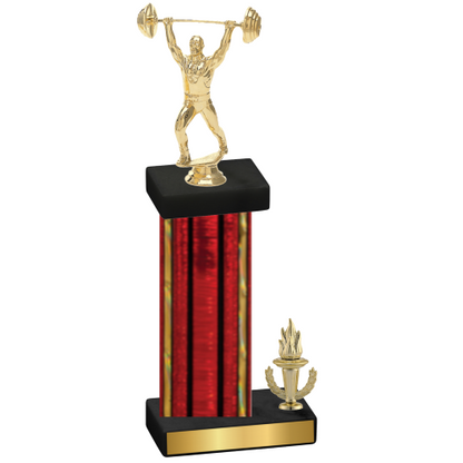 Accented Single Red Glacier Victory Weights Trophy