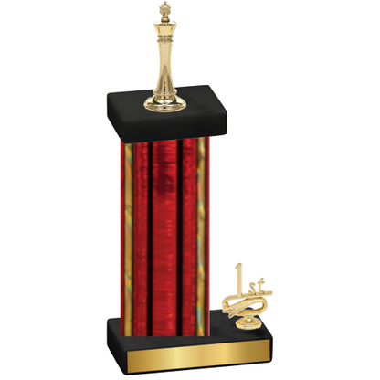 Accented Single Red Glacier First Place Chess Trophy