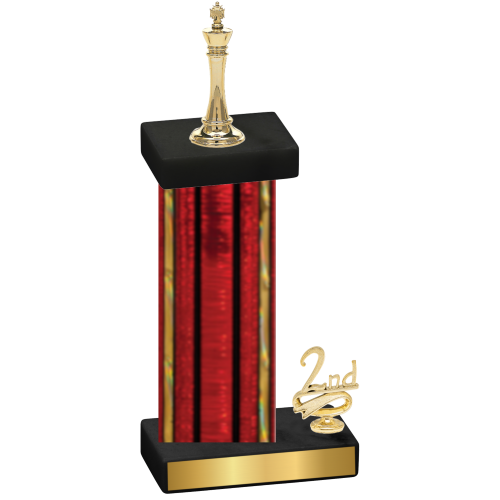 Accented Single Red Glacier Second Place Chess Trophy