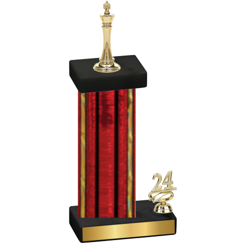 Accented Single Red Glacier Year Chess Trophy