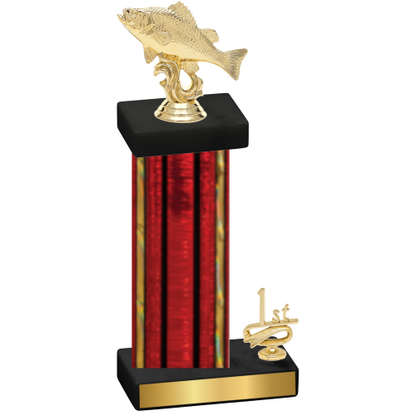 Accented Single Red Glacier First Place Fishing Trophy