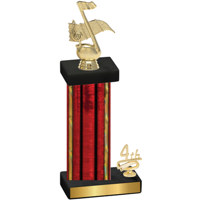 Accented Single Red Glacier Fourth Place Music Trophy