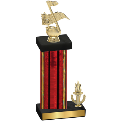 Accented Single Red Glacier Victory Music Trophy