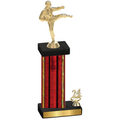 Accented Single Red Glacier Year Karate Trophy