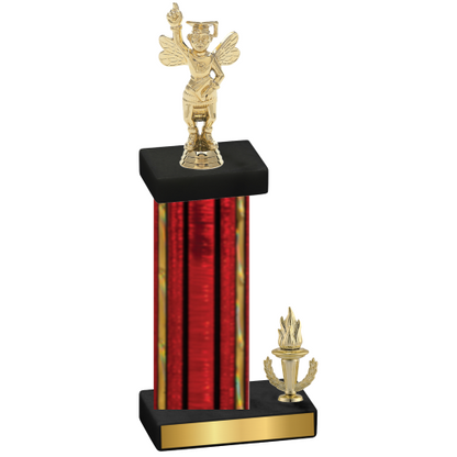 Accented Single Red Glacier Victory Academics Trophy