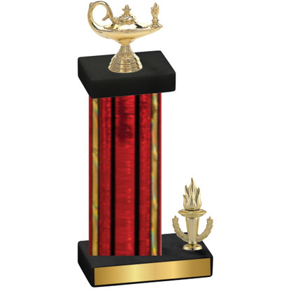 Accented Single Red Glacier Victory Academics Trophy