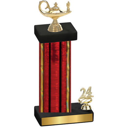 Accented Single Red Glacier Year Academics Trophy