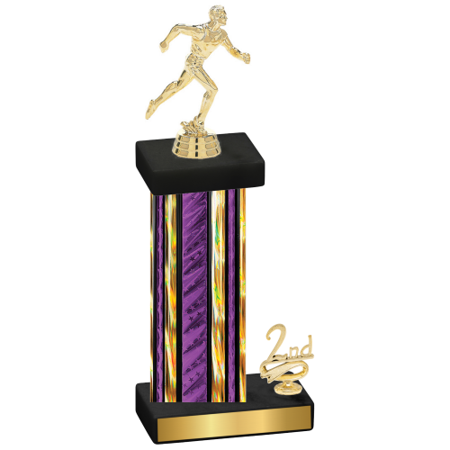 Accented Single Purple Glacier Second Place Running Trophy