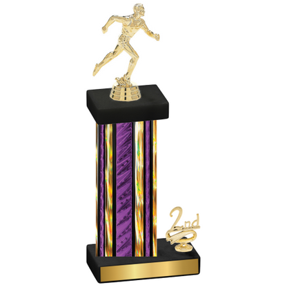 Accented Single Purple Glacier Second Place Running Trophy