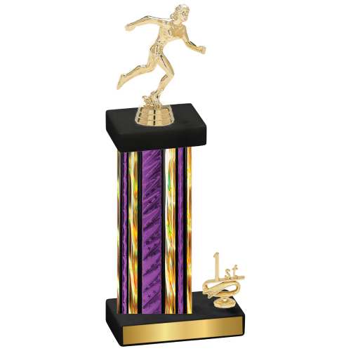 Accented Single Purple Glacier First Place Running Trophy