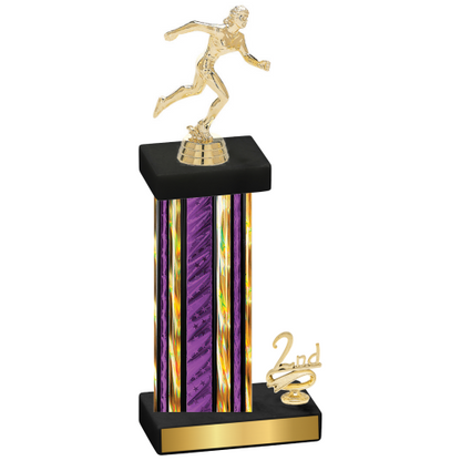 Accented Single Purple Glacier Second Place Running Trophy