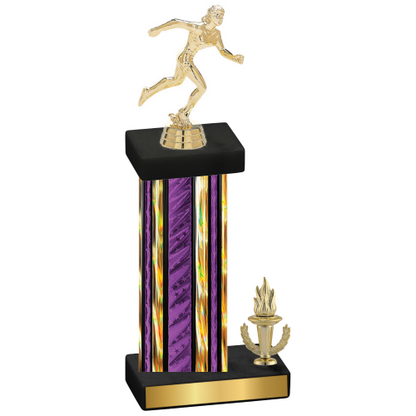 Accented Single Purple Glacier Victory Running Trophy