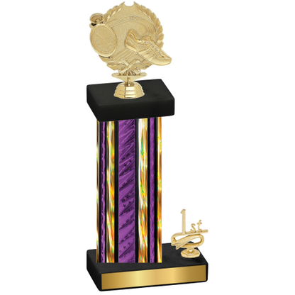 Accented Single Purple Glacier First Place Running Trophy