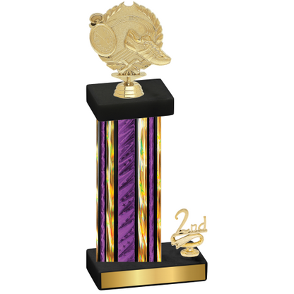 Accented Single Purple Glacier Second Place Running Trophy