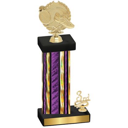 Accented Single Purple Glacier Third Place Running Trophy