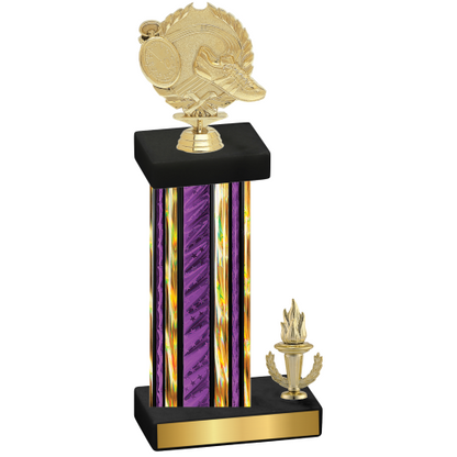 Accented Single Purple Glacier Victory Running Trophy