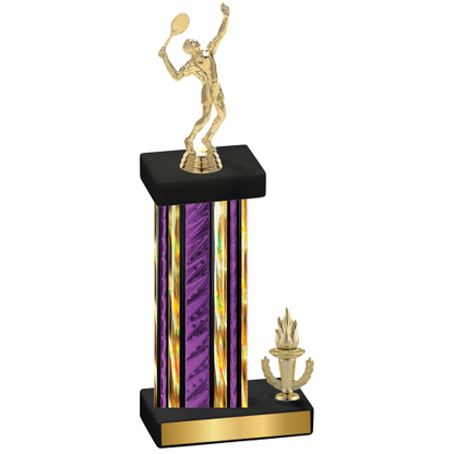 Accented Single Purple Glacier Victory Tennis Trophy