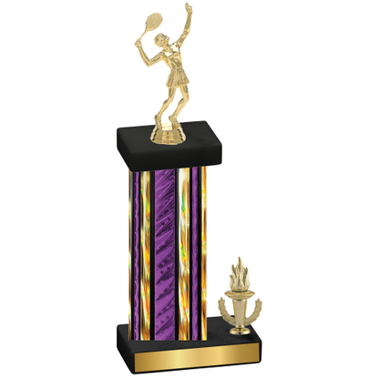 Accented Single Purple Glacier Victory Tennis Trophy