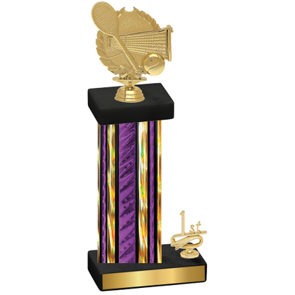 Accented Single Purple Glacier First Place Tennis Trophy