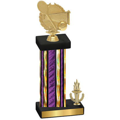 Accented Single Purple Glacier Victory Tennis Trophy