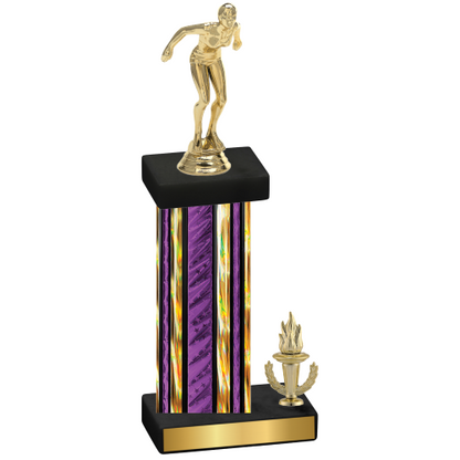 Accented Single Purple Glacier Victory Tennis Trophy