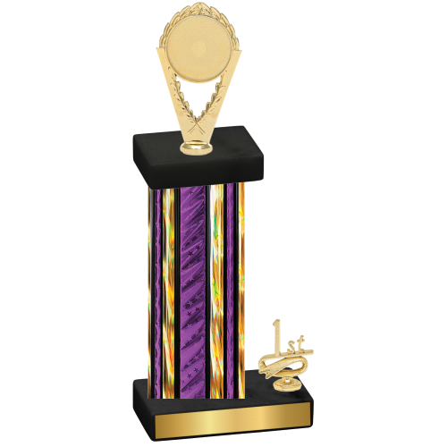 Accented Single Purple Glacier First Place Insert Trophy