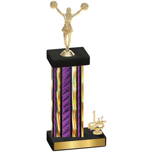 Accented Single Purple Glacier First Place Cheerleading Trophy