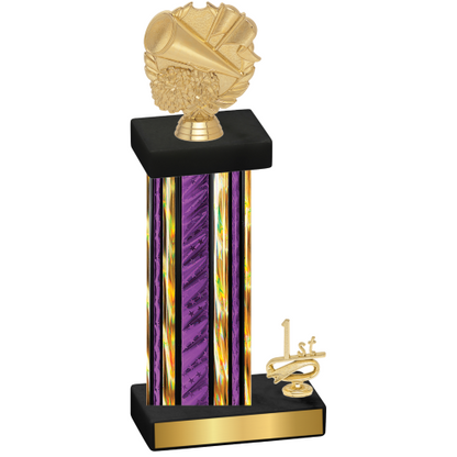 Accented Single Purple Glacier First Place Cheerleading Trophy