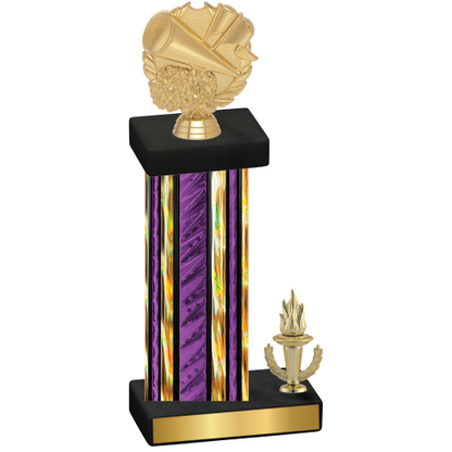 Accented Single Purple Glacier Victory Cheerleading Trophy