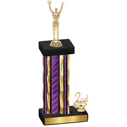 Accented Single Purple Glacier Second Place Victory Trophy