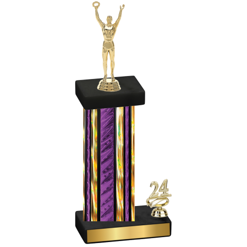 Accented Single Purple Glacier Year Victory Trophy