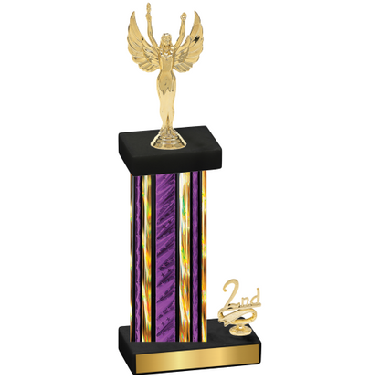 Accented Single Purple Glacier Second Place Victory Trophy