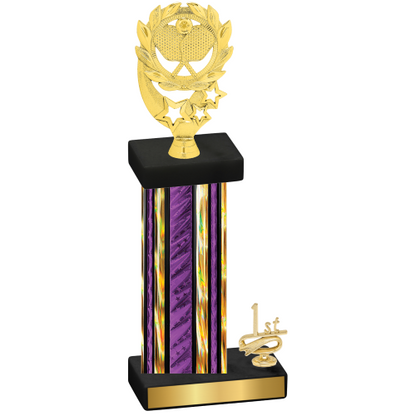 Accented Single Purple Glacier First Place Pickleball Trophy