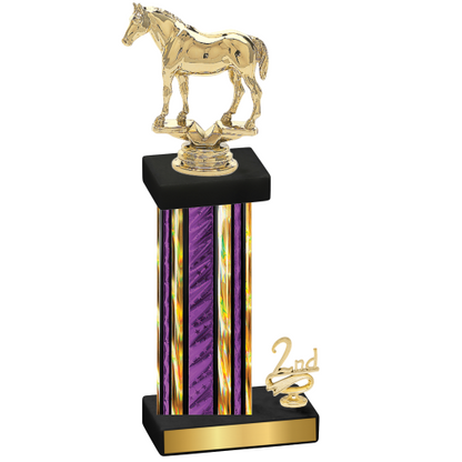 Accented Single Purple Glacier Second Place Horses Trophy