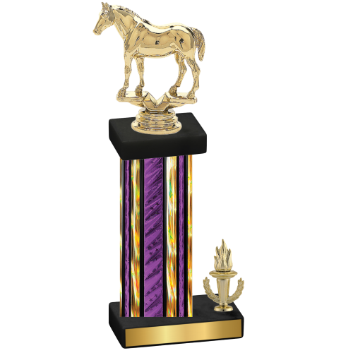 Accented Single Purple Glacier Victory Horses Trophy