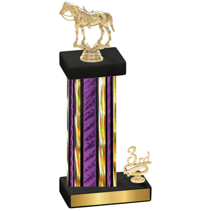 Accented Single Purple Glacier Third Place Horses Trophy
