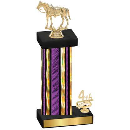 Accented Single Purple Glacier Fourth Place Horses Trophy