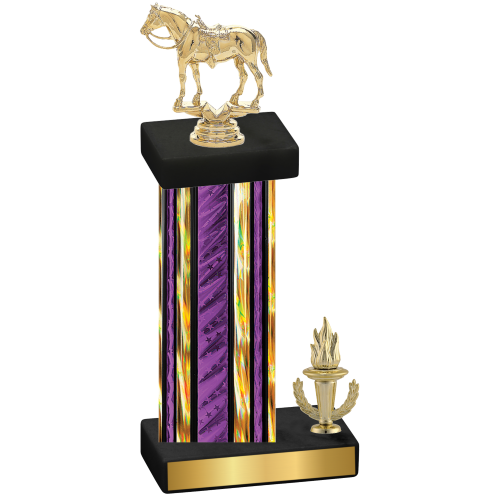 Accented Single Purple Glacier Victory Horses Trophy