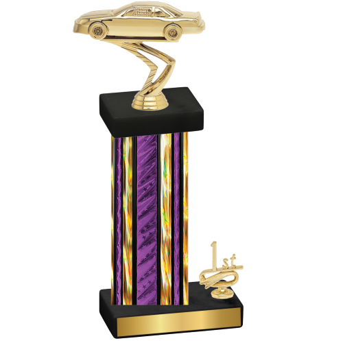 Accented Single Purple Glacier First Place Cars Trophy