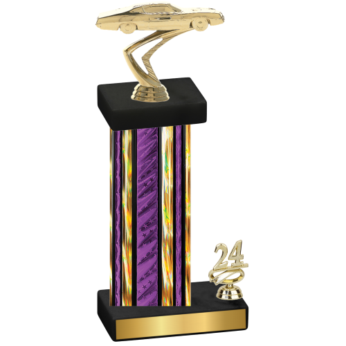 Accented Single Purple Glacier Year Cars Trophy