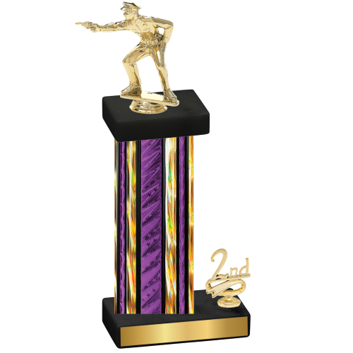 Accented Single Purple Glacier Second Place Shooter Trophy