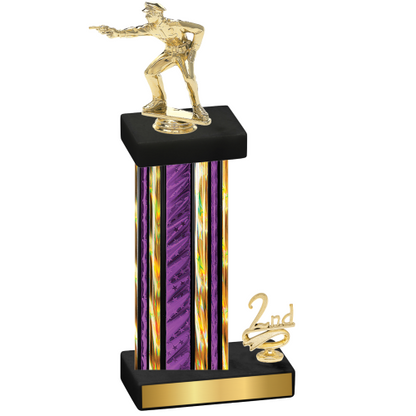 Accented Single Purple Glacier Second Place Shooter Trophy