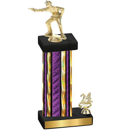 Accented Single Purple Glacier Year Shooter Trophy