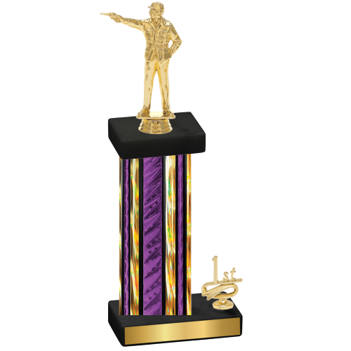 Accented Single Purple Glacier First Place Shooter Trophy