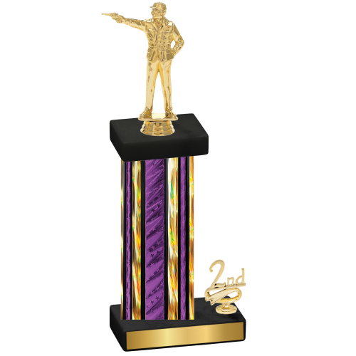 Accented Single Purple Glacier Second Place Shooter Trophy
