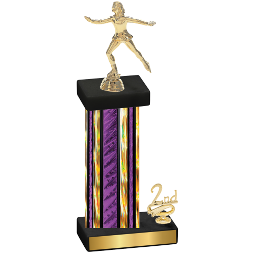 Accented Single Purple Glacier Second Place Skater Trophy